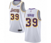 Men's Los Angeles Lakers #39 Dwight Howard Authentic White Basketball Jersey - Association Edition