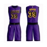 Men's Los Angeles Lakers #39 Dwight Howard Swingman Purple Basketball Suit Jersey - City Edition