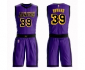 Men's Los Angeles Lakers #39 Dwight Howard Swingman Purple Basketball Suit Jersey - City Edition