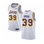 Men's Los Angeles Lakers #39 Dwight Howard Swingman White Basketball Jersey - Association Edition