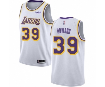 Men's Los Angeles Lakers #39 Dwight Howard Swingman White Basketball Jersey - Association Edition