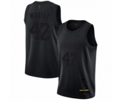 Men's Los Angeles Lakers #42 James Worthy Swingman Black MVP Basketball Jersey