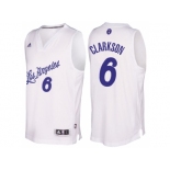 Men's Los Angeles Lakers #6 Jordan Clarkson 2016 Christmas Day White NBA Swingman Jersey