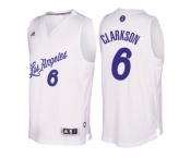 Men's Los Angeles Lakers #6 Jordan Clarkson 2016 Christmas Day White NBA Swingman Jersey