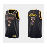 Men's Los Angeles Lakers #7 Carmelo Anthony Balck Earned Edition Stitched Basketball Jersey