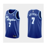 Men's Los Angeles Lakers #7 Carmelo Anthony Blue Bibigo Stitched Basketball Jersey