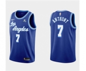 Men's Los Angeles Lakers #7 Carmelo Anthony Blue Bibigo Stitched Basketball Jersey