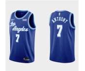 Men's Los Angeles Lakers #7 Carmelo Anthony Blue Classic Stitched Basketball Jersey