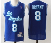 Men's Los Angeles Lakers #8 Kobe Bryant  Authentic Blue Throwback  Basketball Jersey