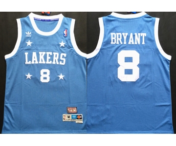 Men's Los Angeles Lakers #8 Kobe Bryant  Authentic Light Blue All-Star Throwback  Basketball Jersey