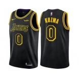 Men's Nike Los Angeles Lakers #0 Kyle Kuzma Authentic Black City Edition NBA Jersey