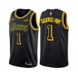 Men's Nike Los Angeles Lakers #1 Kentavious Caldwell-Pope Authentic Black City Edition NBA Jersey