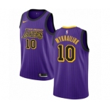 Men's Nike Los Angeles Lakers #10 Sviatoslav Mykhailiuk Authentic Purple NBA Jersey - City Edition