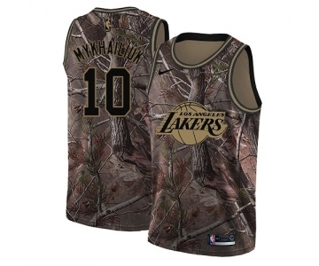 Men's Nike Los Angeles Lakers #10 Sviatoslav Mykhailiuk Swingman Camo Realtree Collection NBA Jersey