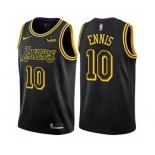 Men's Nike Los Angeles Lakers #10 Tyler Ennis Authentic Black City Edition NBA Jersey