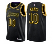 Men's Nike Los Angeles Lakers #10 Tyler Ennis Authentic Black City Edition NBA Jersey