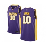 Men's Nike Los Angeles Lakers #10 Tyler Ennis Swingman Purple NBA Jersey - Statement Edition