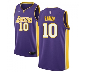 Men's Nike Los Angeles Lakers #10 Tyler Ennis Swingman Purple NBA Jersey - Statement Edition