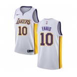 Men's Nike Los Angeles Lakers #10 Tyler Ennis Swingman White NBA Jersey - Association Edition