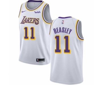 Men's Nike Los Angeles Lakers #11 Michael Beasley Authentic White NBA Jersey - Association Edition