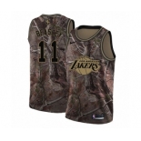 Men's Nike Los Angeles Lakers #11 Michael Beasley Swingman Camo Realtree Collection NBA Jersey