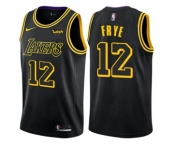 Men's Nike Los Angeles Lakers #12 Channing Frye Authentic Black City Edition NBA Jersey