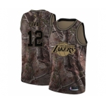 Men's Nike Los Angeles Lakers #12 Vlade Divac Swingman Camo Realtree Collection NBA Jersey