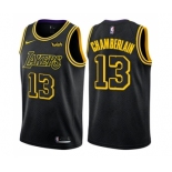 Men's Nike Los Angeles Lakers #13 Wilt Chamberlain Swingman Black City Edition NBA Jersey