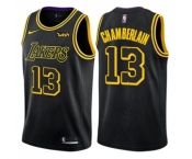 Men's Nike Los Angeles Lakers #13 Wilt Chamberlain Swingman Black City Edition NBA Jersey