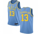 Men's Nike Los Angeles Lakers #13 Wilt Chamberlain Swingman Blue Hardwood Classics NBA Jersey