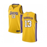 Men's Nike Los Angeles Lakers #13 Wilt Chamberlain Swingman Gold Home NBA Jersey - Icon Edition