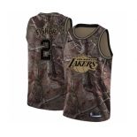 Men's Nike Los Angeles Lakers #2 Derek Fisher Swingman Camo Realtree Collection NBA Jersey