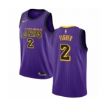 Men's Nike Los Angeles Lakers #2 Derek Fisher Swingman Purple NBA Jersey - City Edition