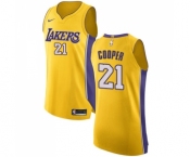 Men's Nike Los Angeles Lakers #21 Michael Cooper Authentic Gold Home NBA Jersey - Icon Edition