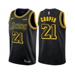 Men's Nike Los Angeles Lakers #21 Michael Cooper Swingman Black City Edition NBA Jersey