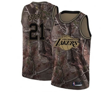 Men's Nike Los Angeles Lakers #21 Michael Cooper Swingman Camo Realtree Collection NBA Jersey