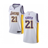 Men's Nike Los Angeles Lakers #21 Michael Cooper Swingman White NBA Jersey - Association Edition