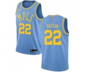 Men's Nike Los Angeles Lakers #22 Elgin Baylor Swingman Blue Hardwood Classics NBA Jersey