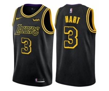 Men's Nike Los Angeles Lakers #3 Josh Hart Authentic Black City Edition NBA Jersey