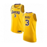 Men's Nike Los Angeles Lakers #3 Josh Hart Authentic Gold NBA Jersey - Icon Edition