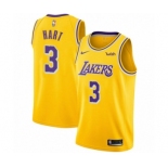 Men's Nike Los Angeles Lakers #3 Josh Hart Swingman Gold NBA Jersey - Icon Edition