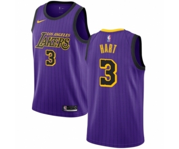 Men's Nike Los Angeles Lakers #3 Josh Hart Swingman Purple NBA Jersey - City Edition