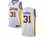 Men's Nike Los Angeles Lakers #31 Kurt Rambis Swingman White NBA Jersey - Association Edition