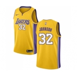 Men's Nike Los Angeles Lakers #32 Magic Johnson Swingman Gold Home NBA Jersey - Icon Edition