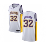 Men's Nike Los Angeles Lakers #32 Magic Johnson Swingman White NBA Jersey - Association Edition