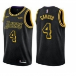 Men's Nike Los Angeles Lakers #4 Alex Caruso Swingman Black NBA Jersey - City Edition