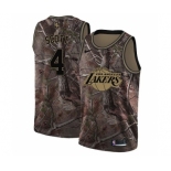 Men's Nike Los Angeles Lakers #4 Byron Scott Swingman Camo Realtree Collection NBA Jersey