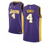 Men's Nike Los Angeles Lakers #4 Byron Scott Swingman Purple NBA Jersey - Statement Edition