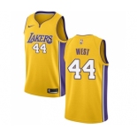 Men's Nike Los Angeles Lakers #44 Jerry West Swingman Gold Home NBA Jersey - Icon Edition