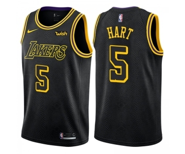 Men's Nike Los Angeles Lakers #5 Josh Hart Authentic Black City Edition NBA Jersey